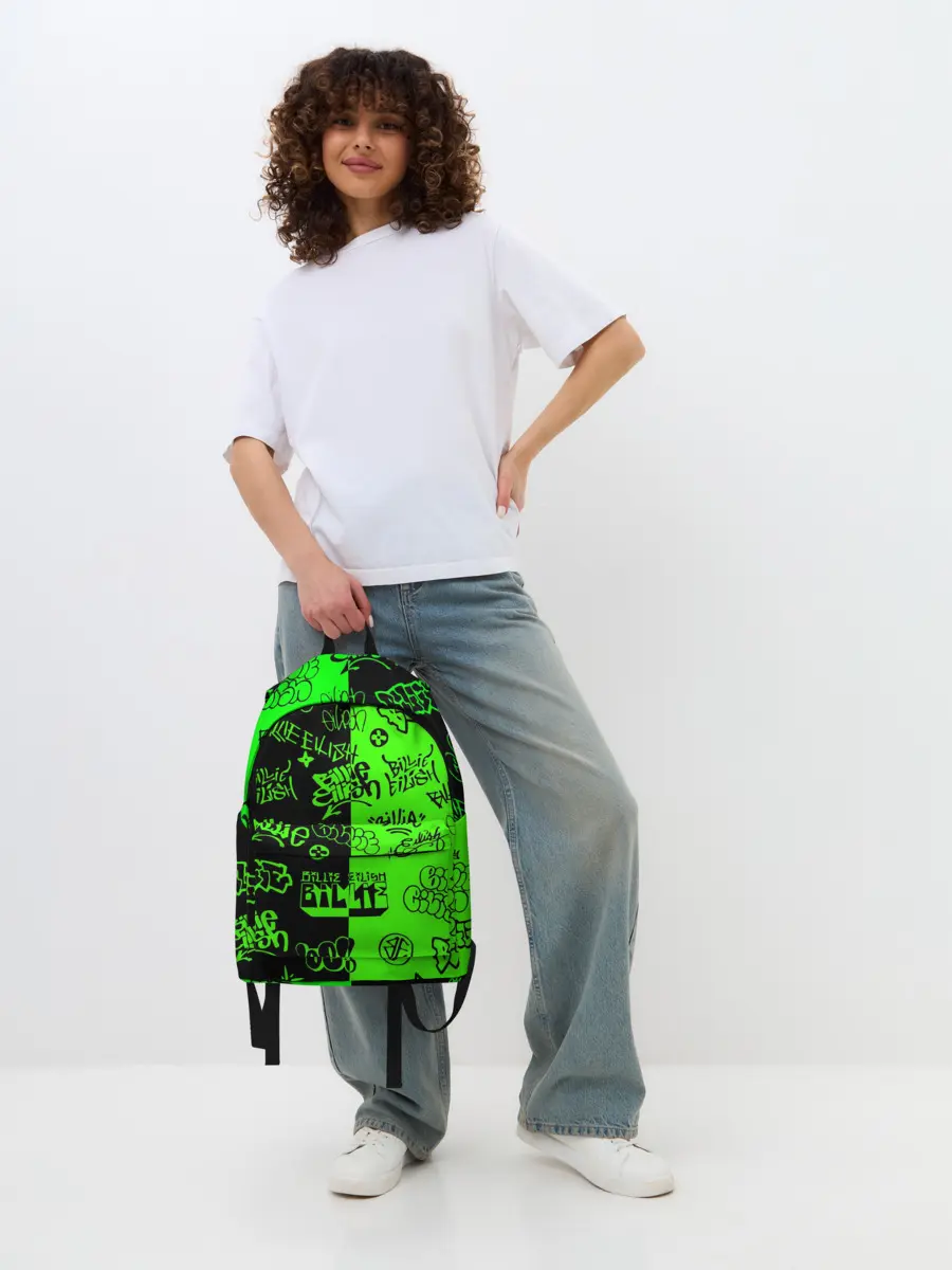 Рюкзак джинсовый / Billie Eilish Graffiti two col