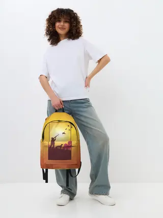 Рюкзак джинсовый / Охотник с собакой