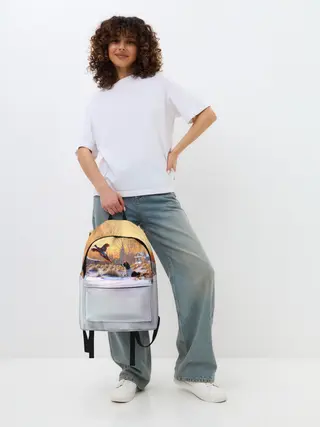 Рюкзак джинсовый / Собака и фазан