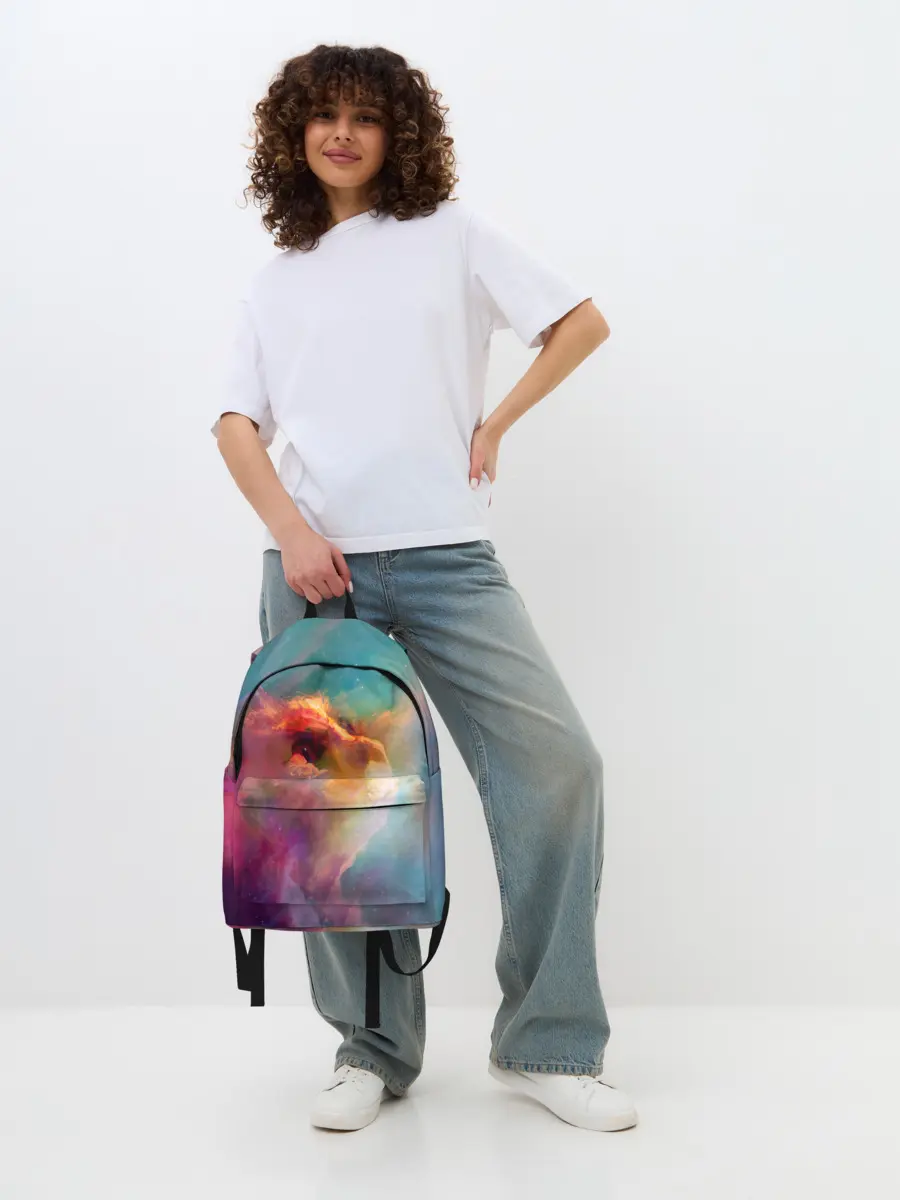 Рюкзак джинсовый / КОСМИЧЕСКИЙ КОТ