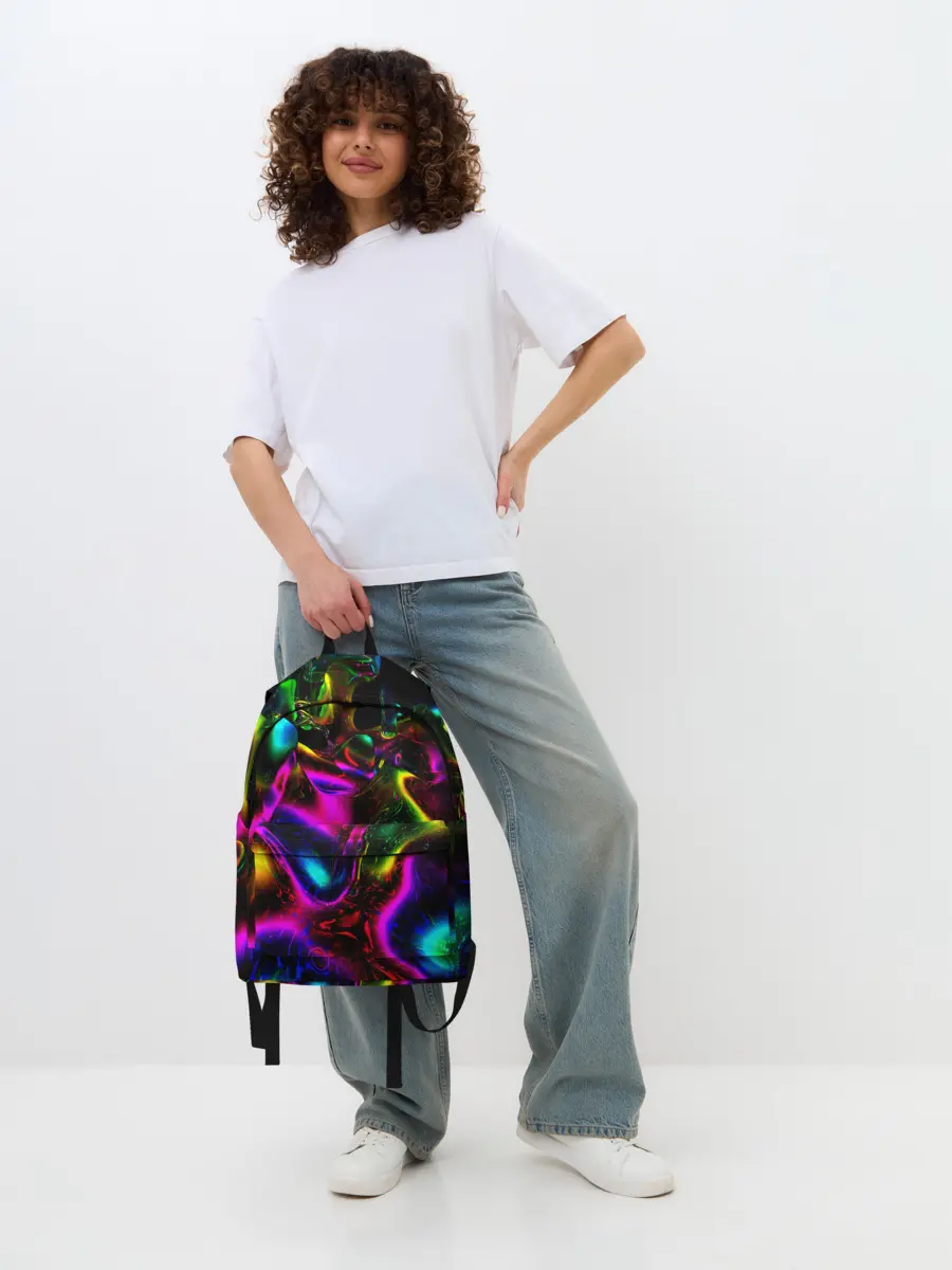 Рюкзак джинсовый / В НЕОНЕ