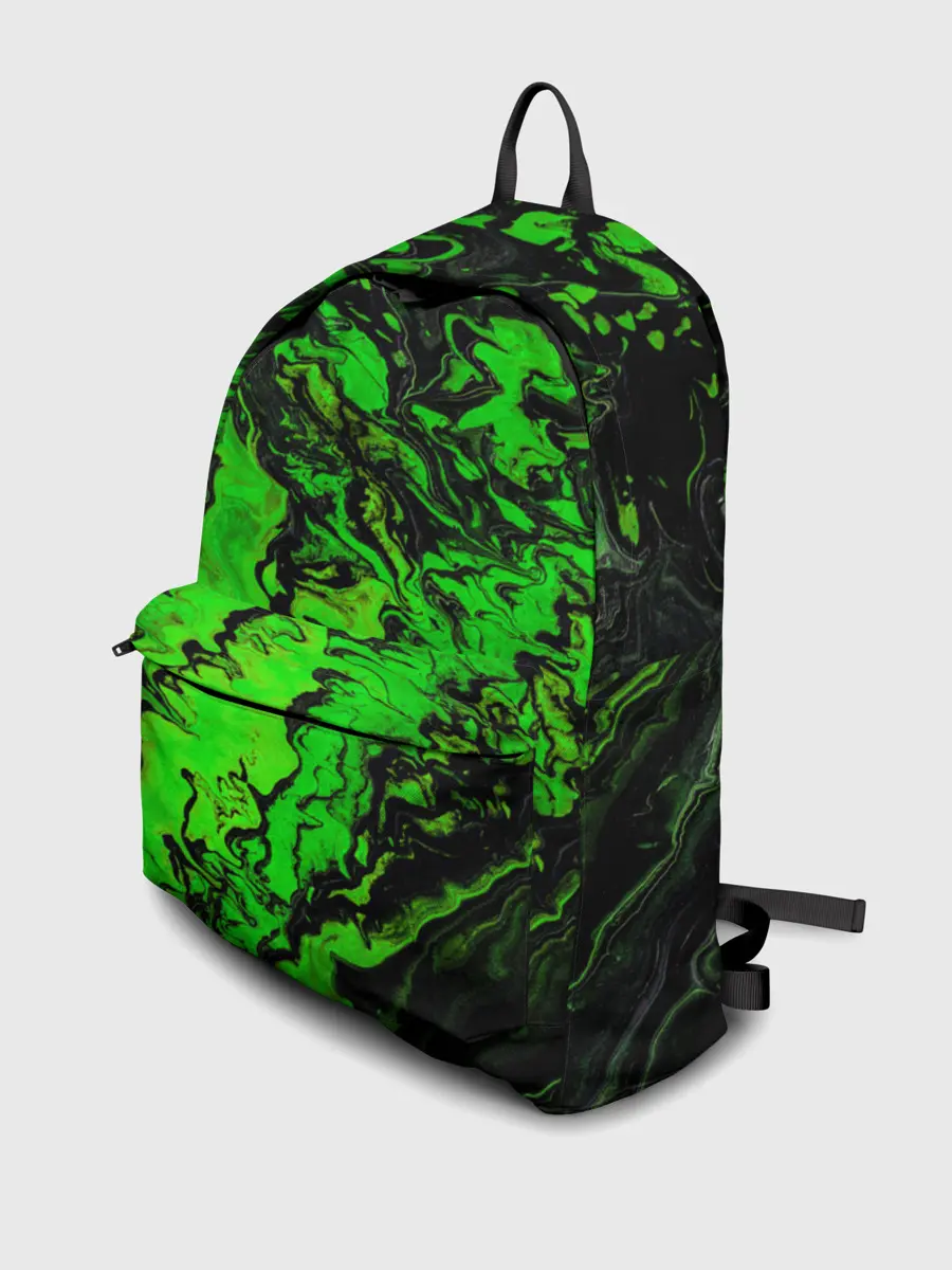 Рюкзак джинсовый / Тёмные зеленые краски