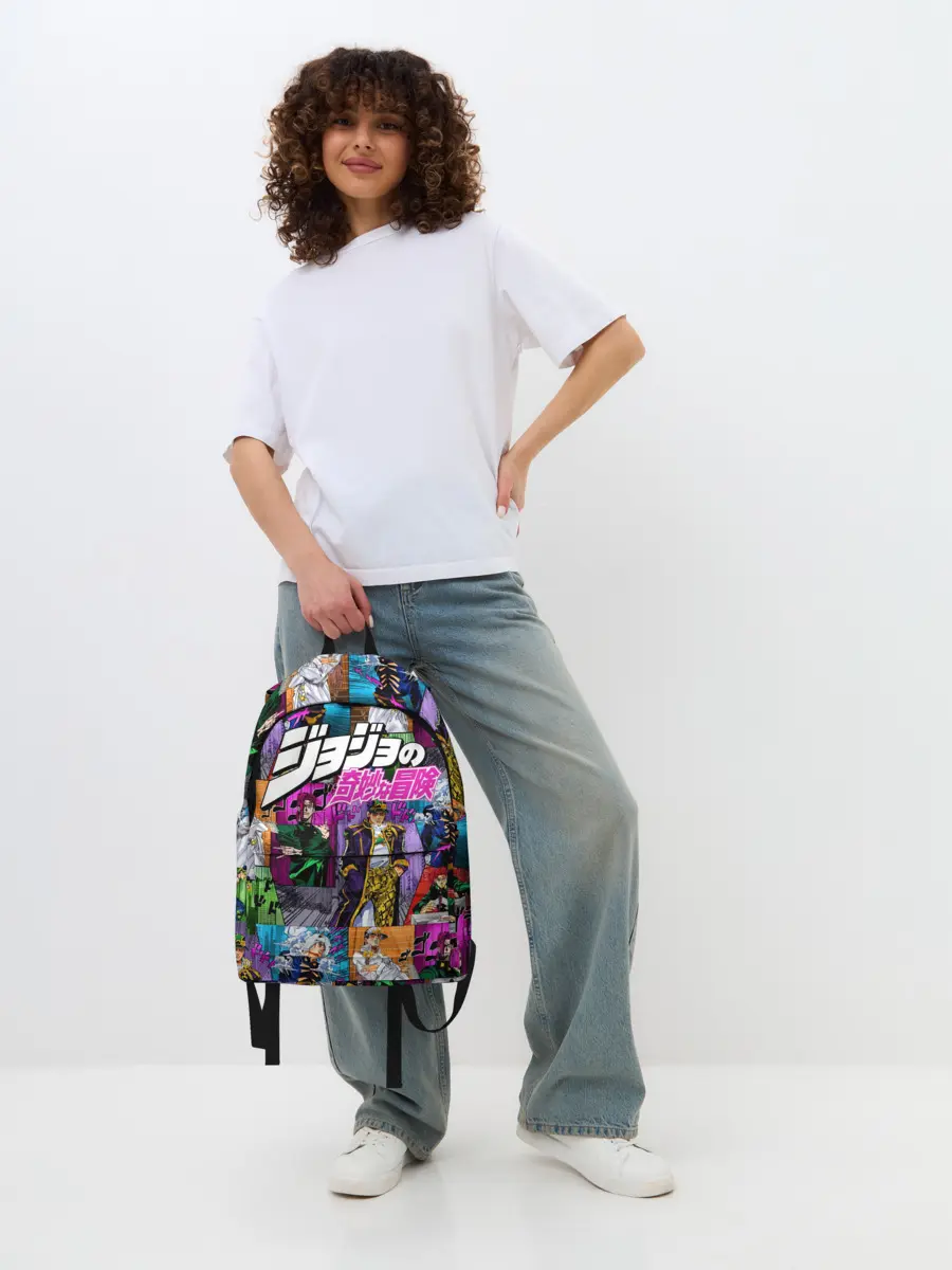 Рюкзак джинсовый / Джоджо все герои