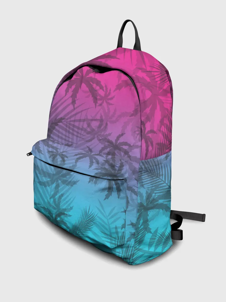 Рюкзак джинсовый / РЕТРО ПАЛЬМЫ