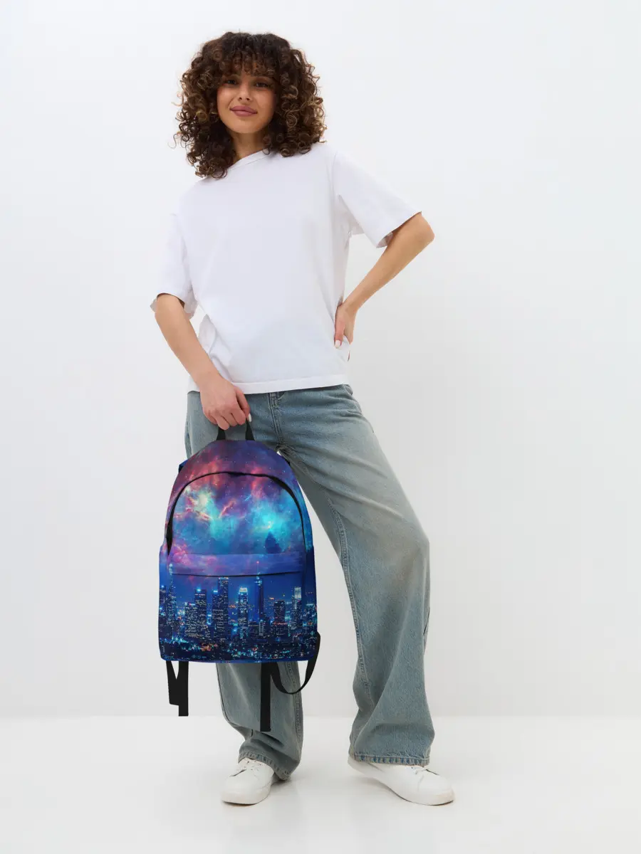 Рюкзак джинсовый / НОЧЬ В ГОРОДЕ