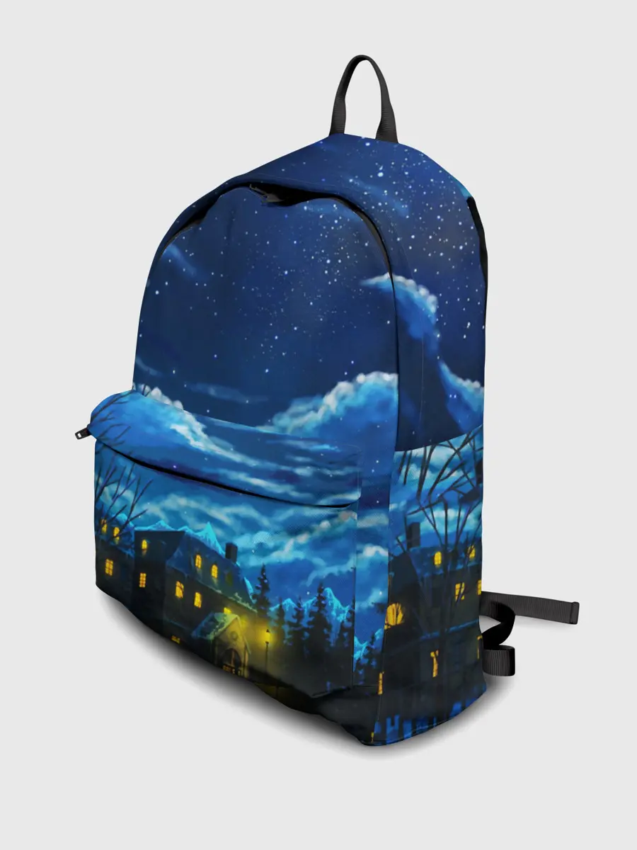 Рюкзак джинсовый / ЗИМНЯЯ НОЧЬ