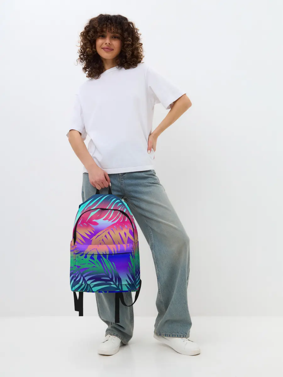 Рюкзак джинсовый / НЕОНОВЫЕ ПАЛЬМЫ