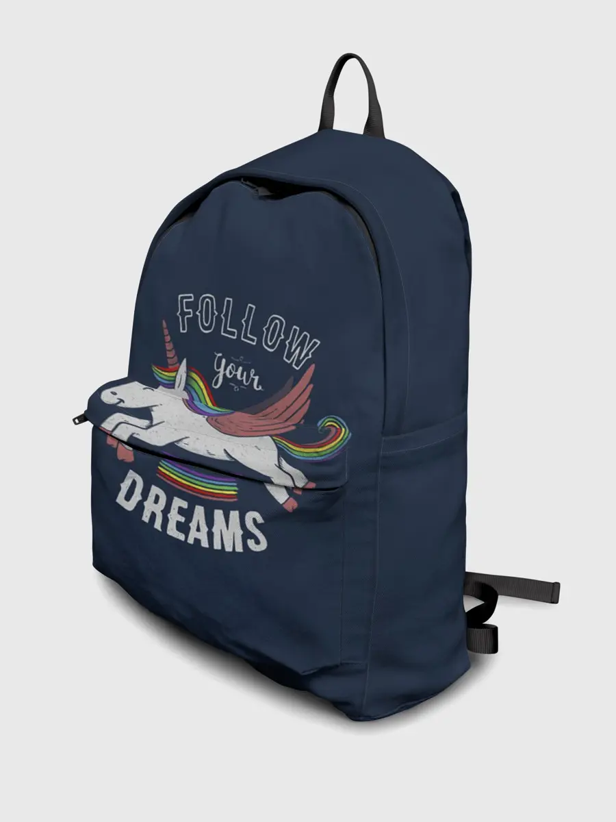 Рюкзак джинсовый / Unicorn. Follow your Dreams