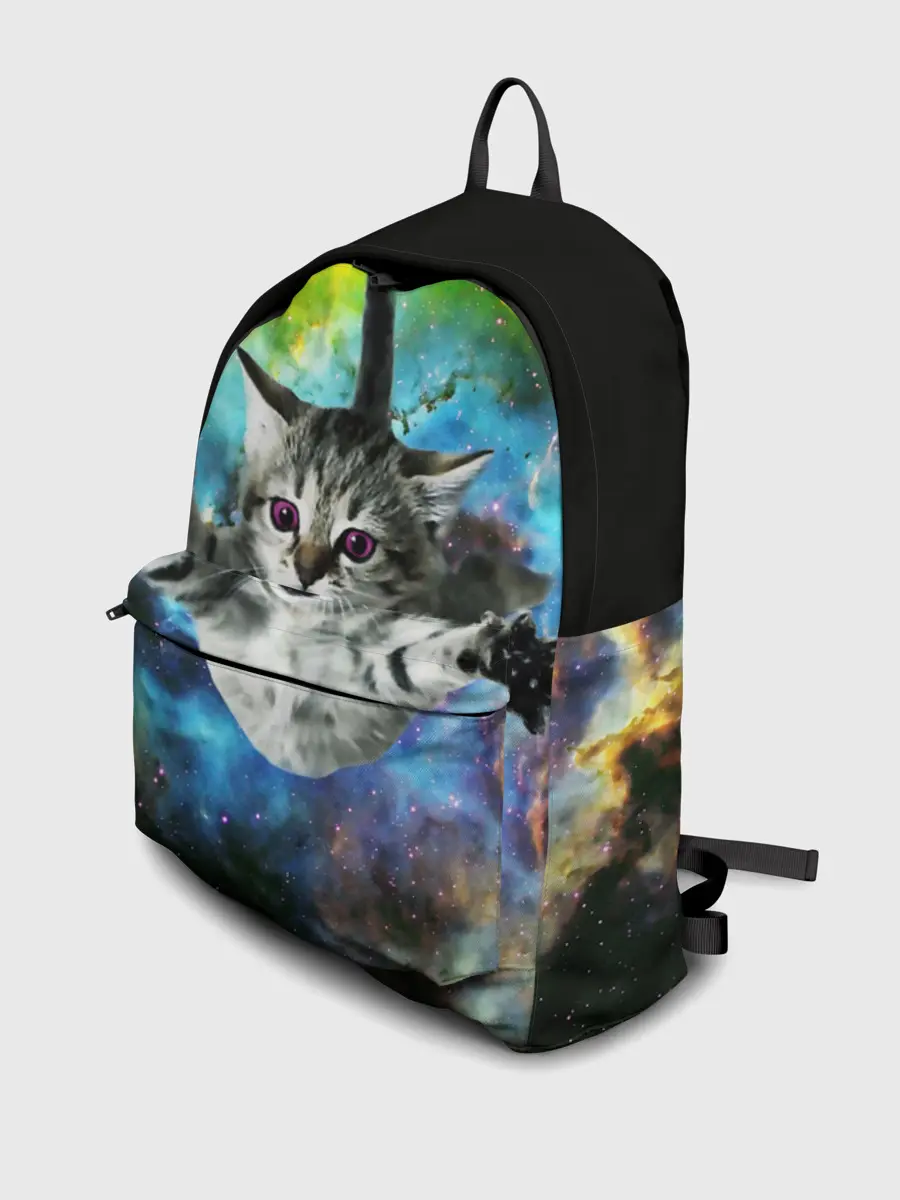 Рюкзак джинсовый / КОСМИЧЕСКИЙ КОТ