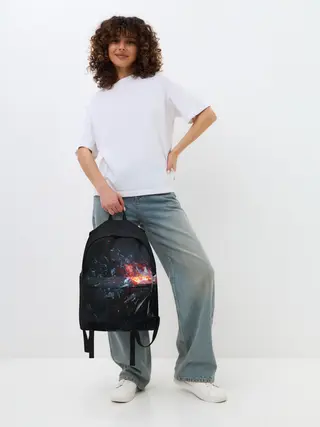 Рюкзак джинсовый / МЕДАЛЬОН ВЕДЬМАКА