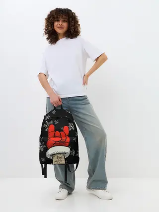 Рюкзак джинсовый / Рок Дед Мороз