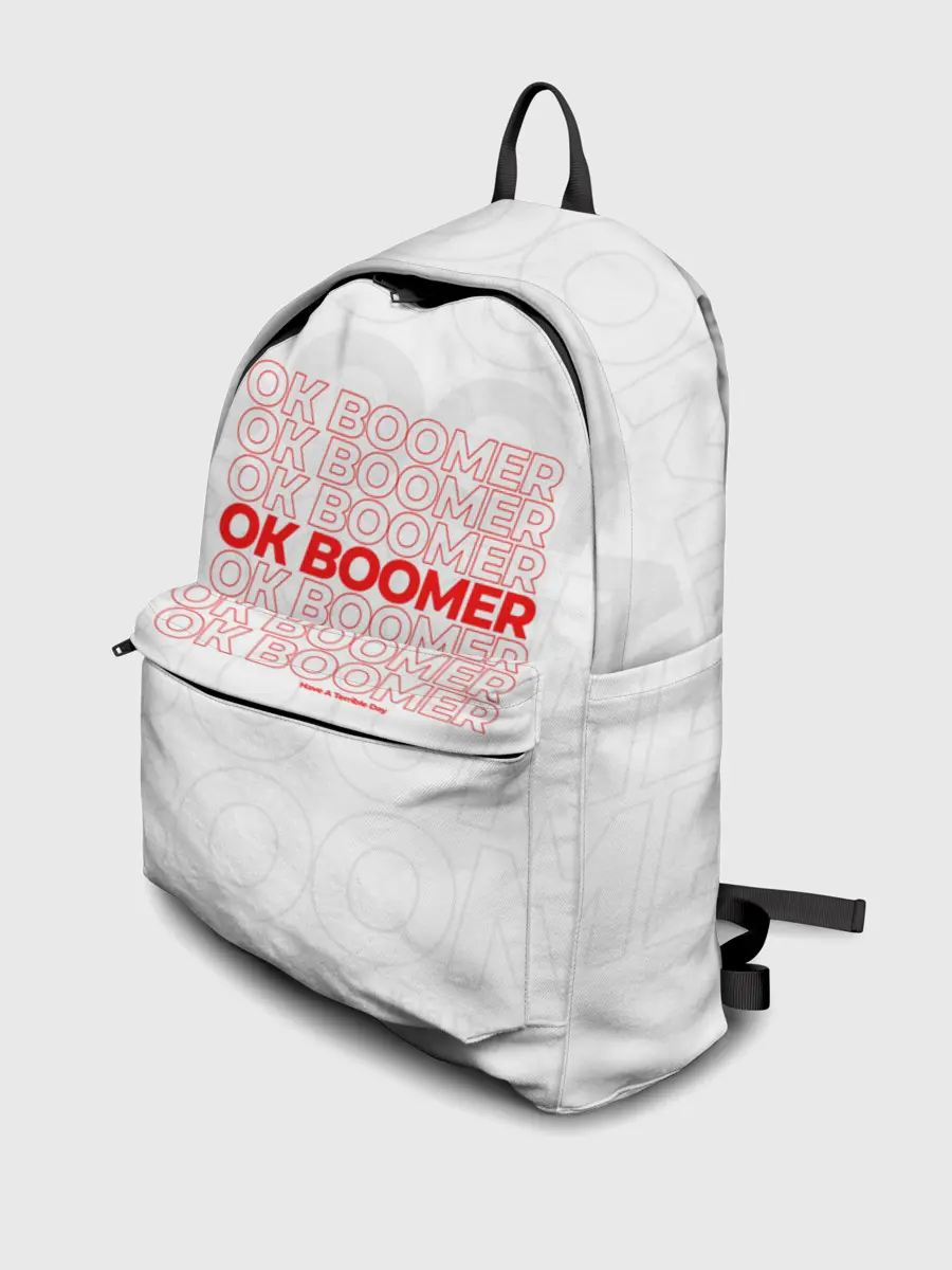 Рюкзак джинсовый / Ok boomer 3D