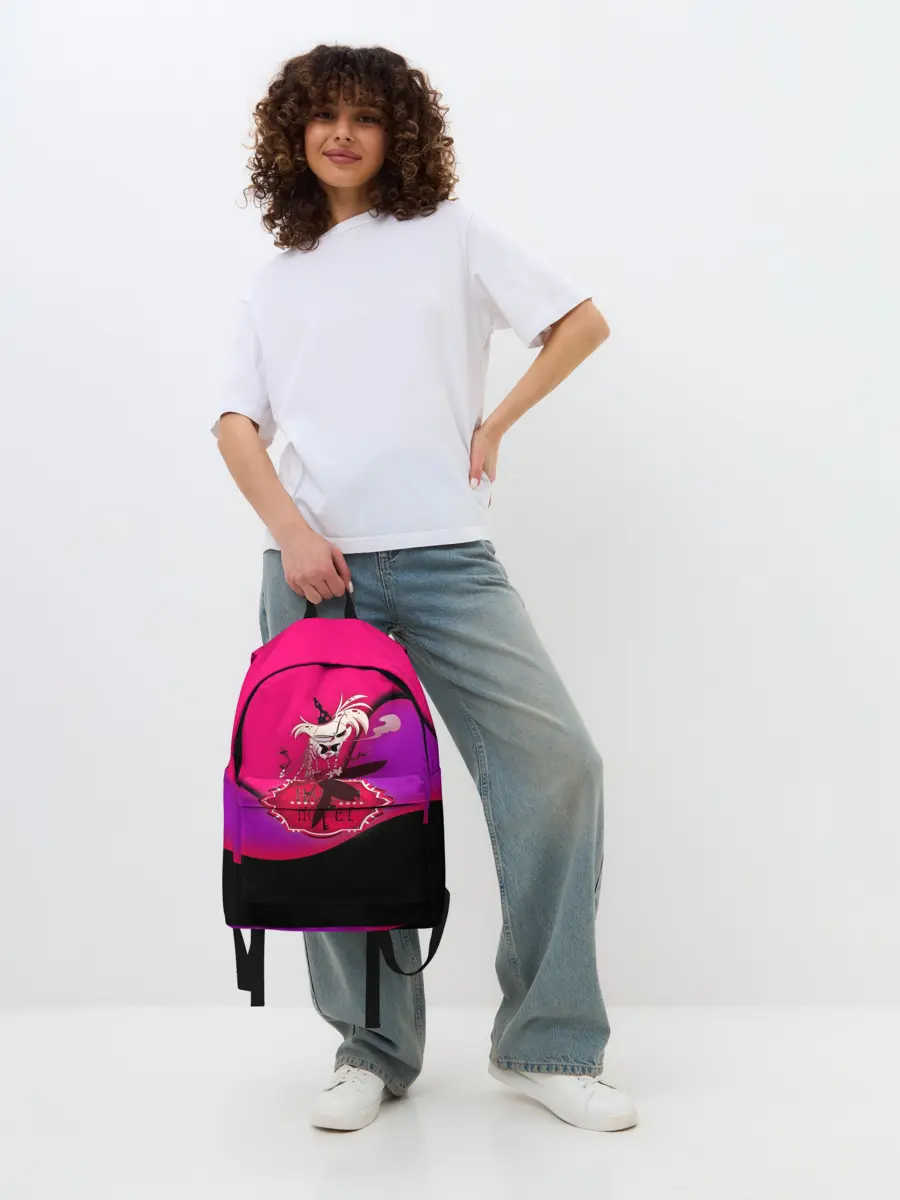 Рюкзак джинсовый / Hazbin Hotel