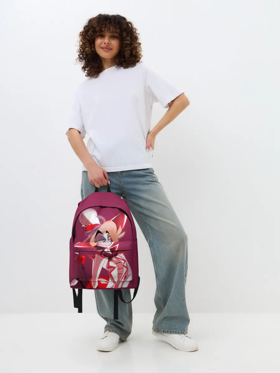 Рюкзак джинсовый / Hazbin Hotel