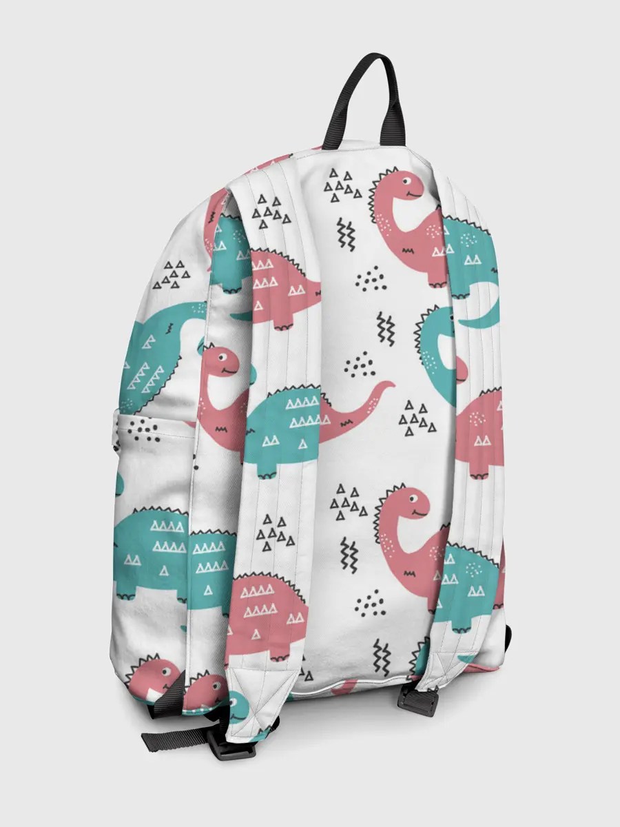 Рюкзак джинсовый / Милые динозаврики