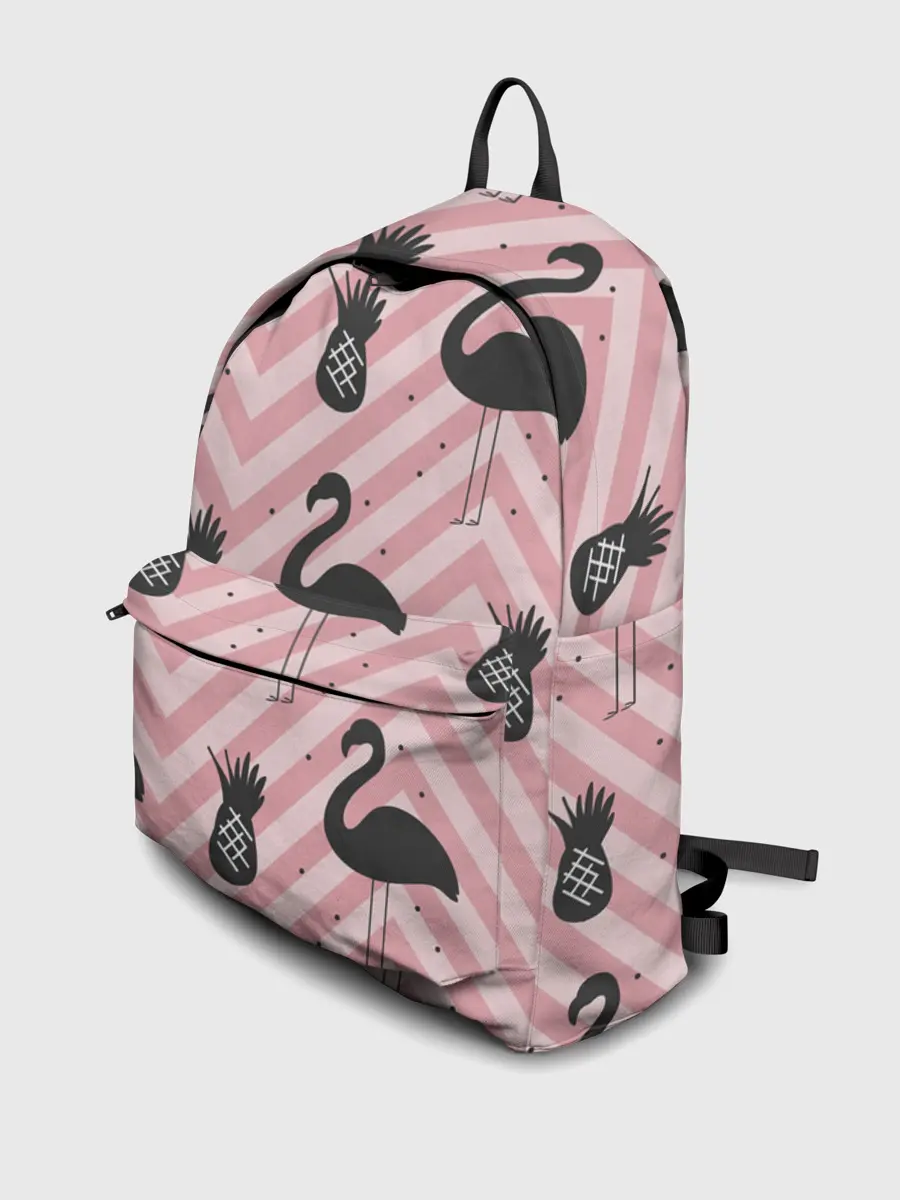 Рюкзак джинсовый / Черный фламинго