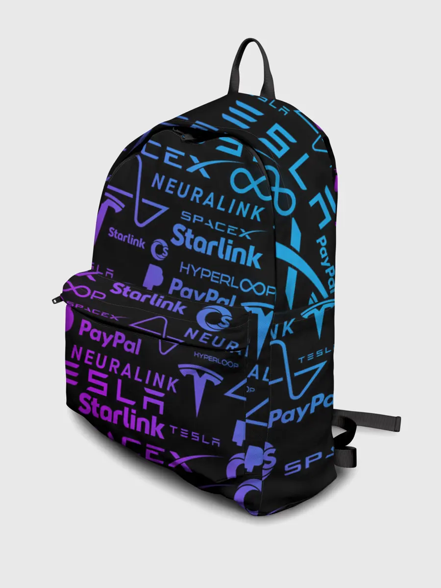 Рюкзак джинсовый / ЛОГОТИПЫ ПРОЕКТОВ ИЛОНА МАСКА.