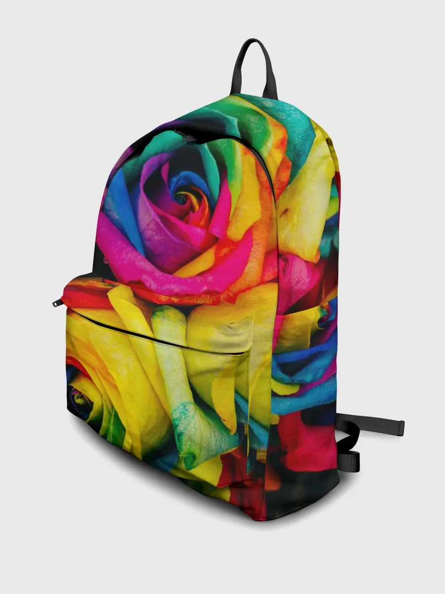 Рюкзак джинсовый / Разноцветные розы
