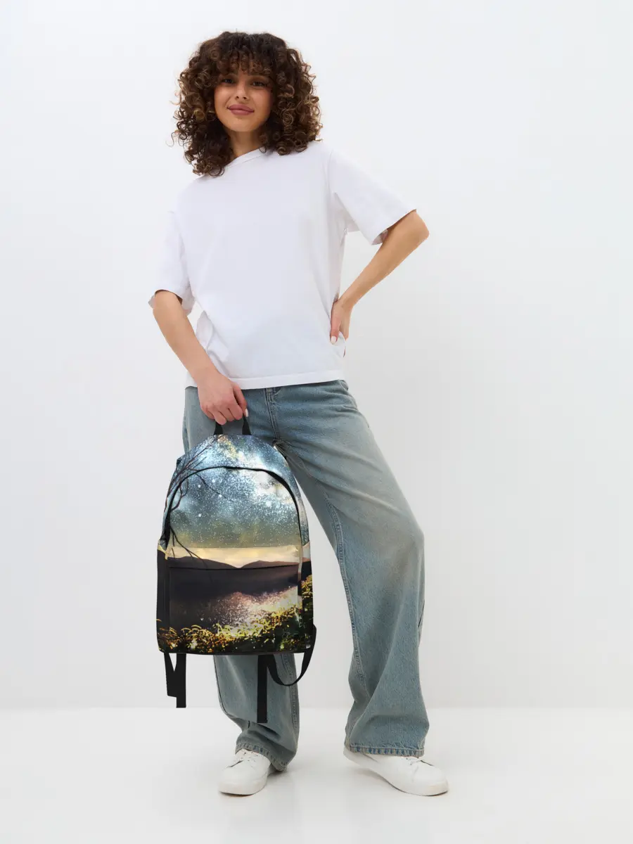 Рюкзак джинсовый / Ночь в горах