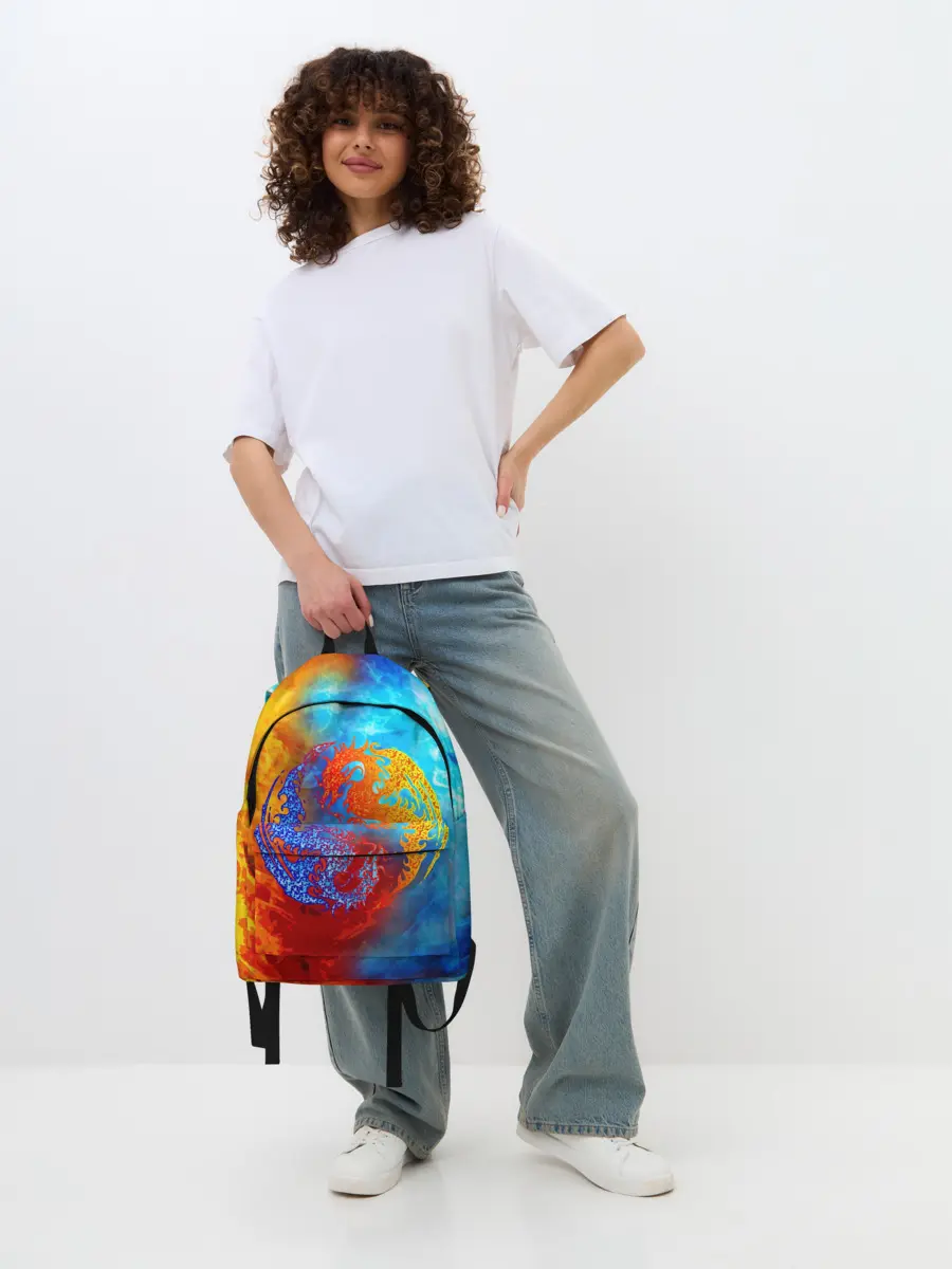 Рюкзак джинсовый / Битва огней x Драконы