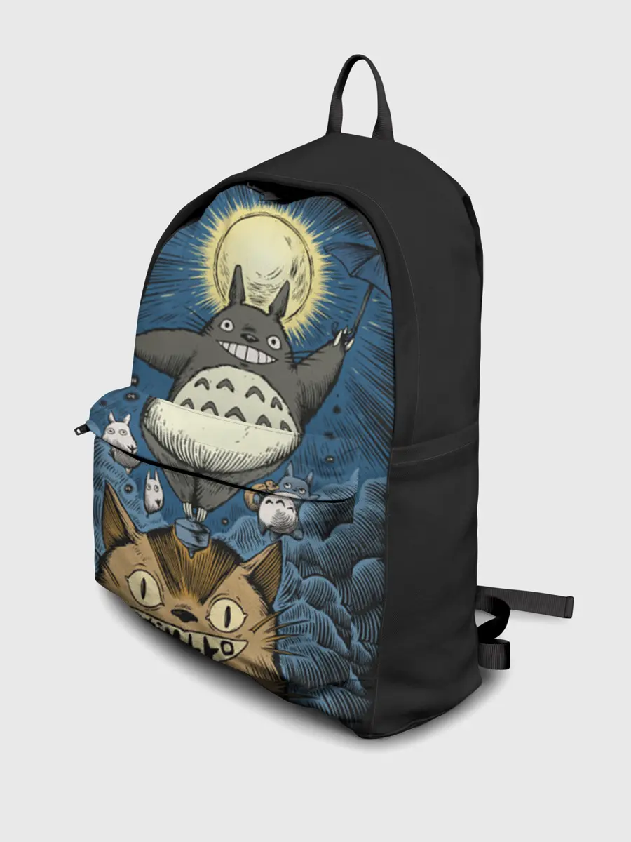 Рюкзак джинсовый / My Neighbor Totoro кот и заяц