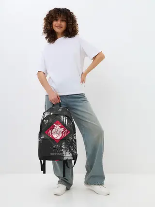 Рюкзак джинсовый / DBD - beating heart