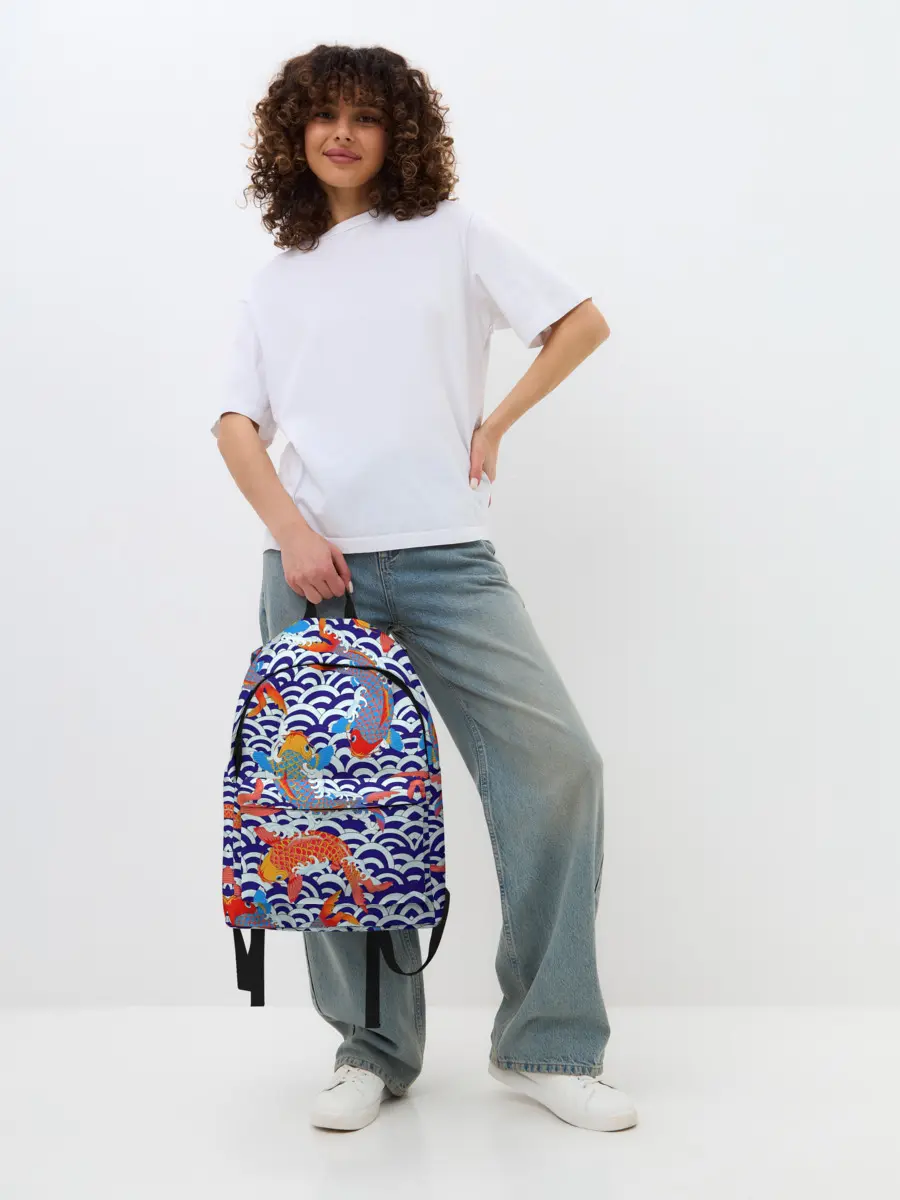 Рюкзак джинсовый / Карп Кои