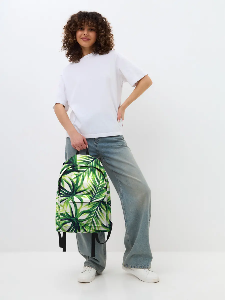 Рюкзак джинсовый / Тропики