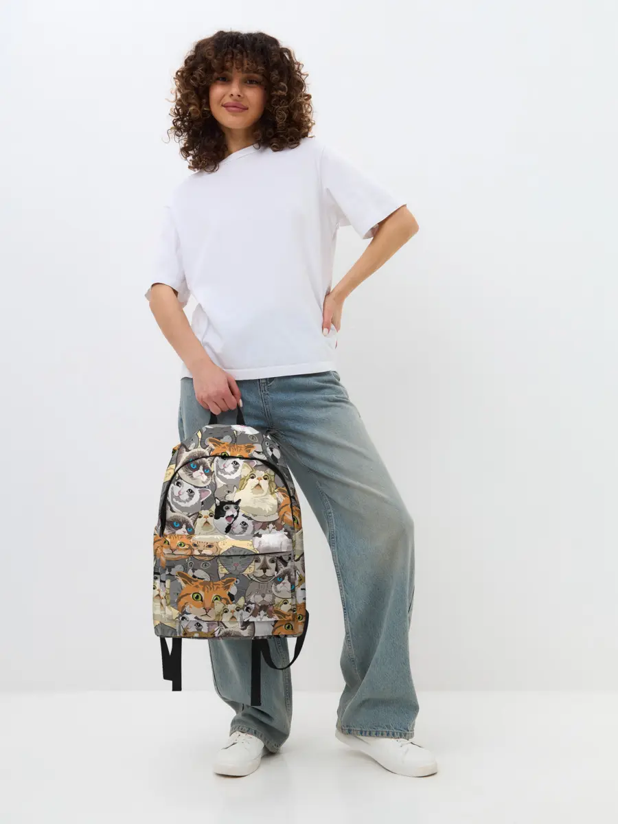 Рюкзак джинсовый / ALL CATS MEMES