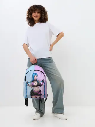 Рюкзак джинсовый / League of Legends Jinx