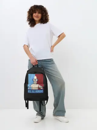 Рюкзак джинсовый / бендер,футурама