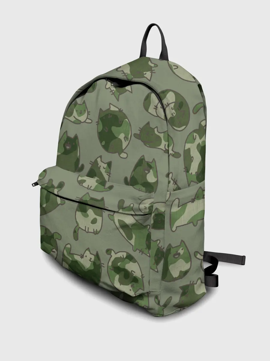 Рюкзак джинсовый / Камуфляж с котиками