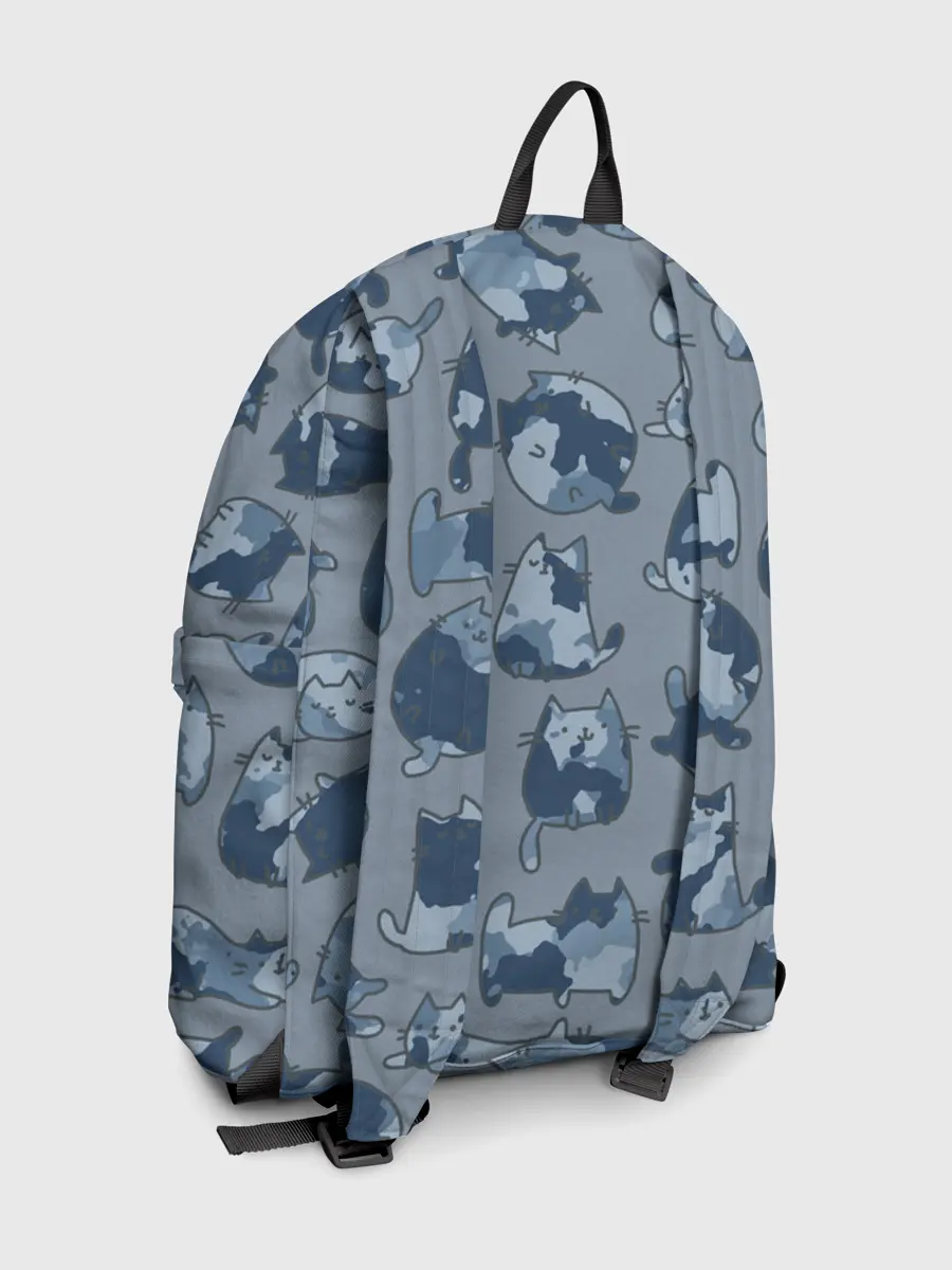 Рюкзак джинсовый / Камуфляж с котиками
