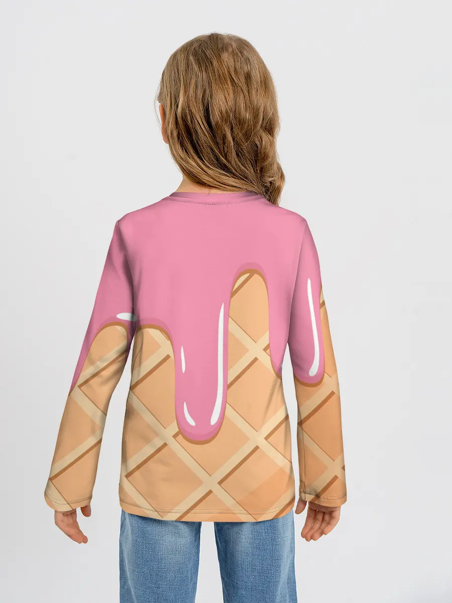 Детский лонгслив / Мороженое Рожок