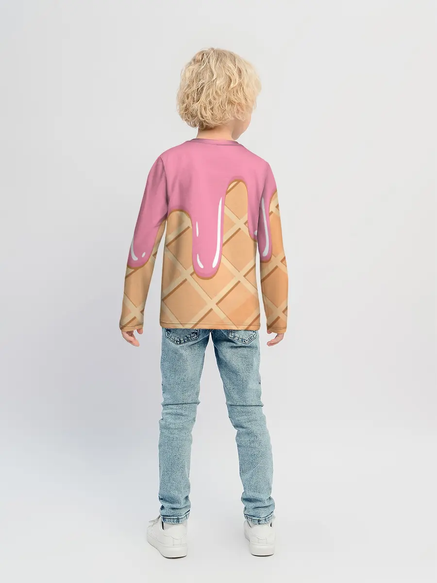 Детский лонгслив / Мороженое Рожок