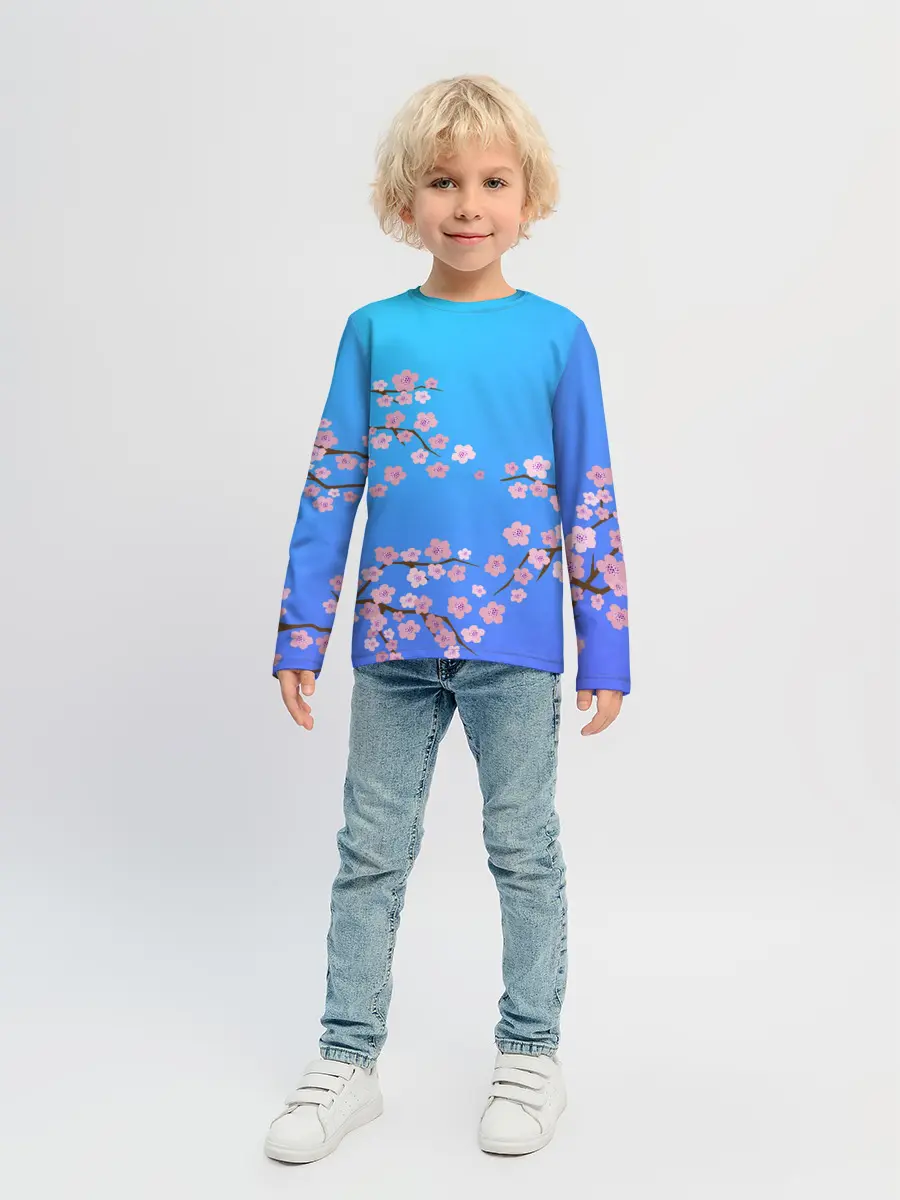 Детский лонгслив / Цветы сакуры