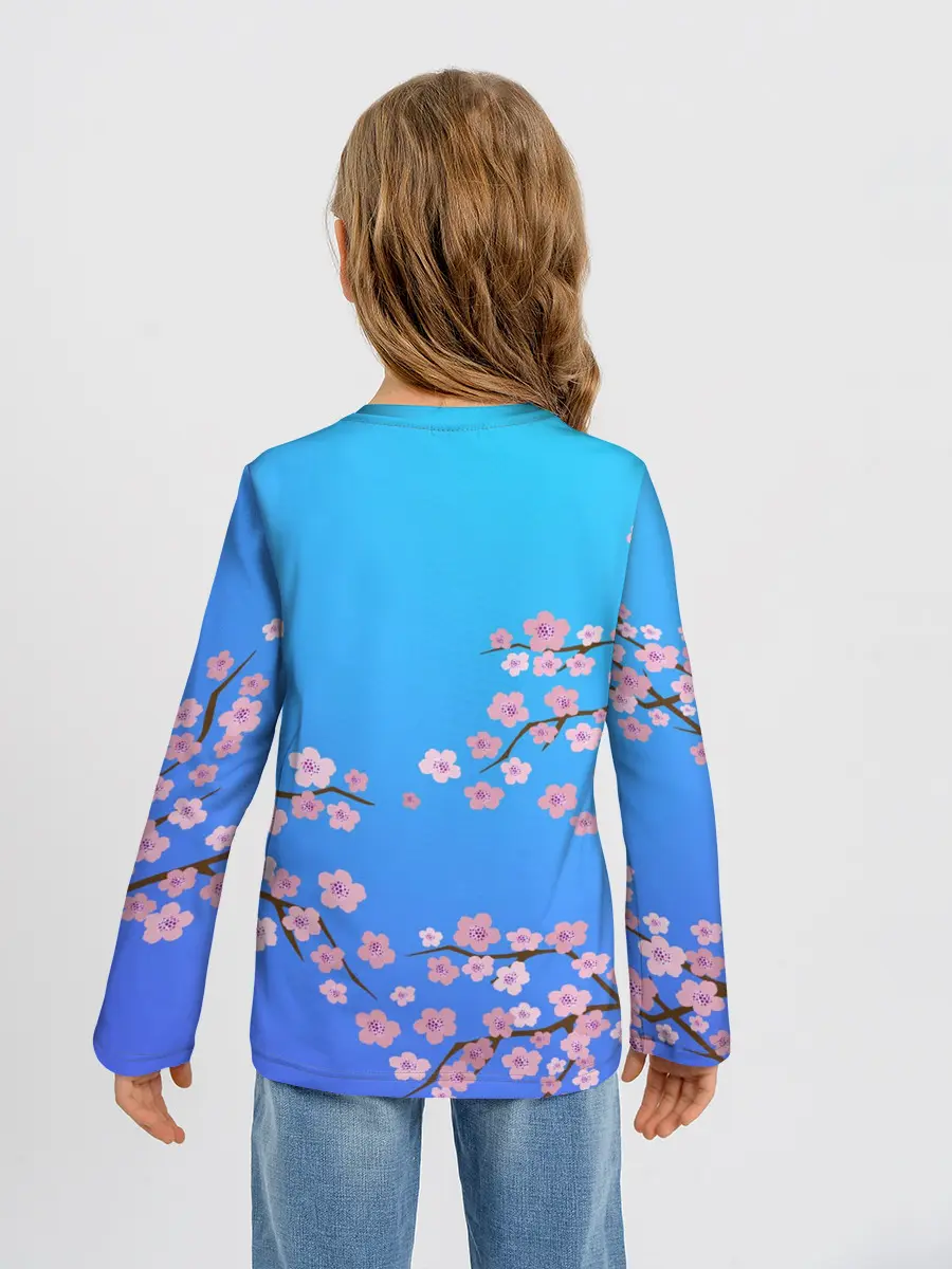 Детский лонгслив / Цветы сакуры