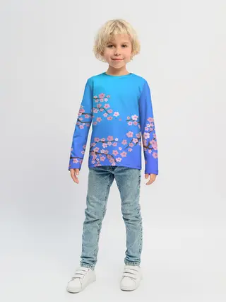 Детский лонгслив / Цветы сакуры