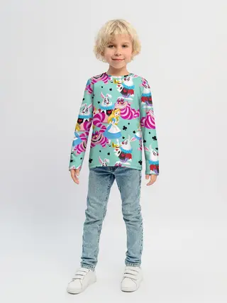Детский лонгслив / Alice in Wonderland