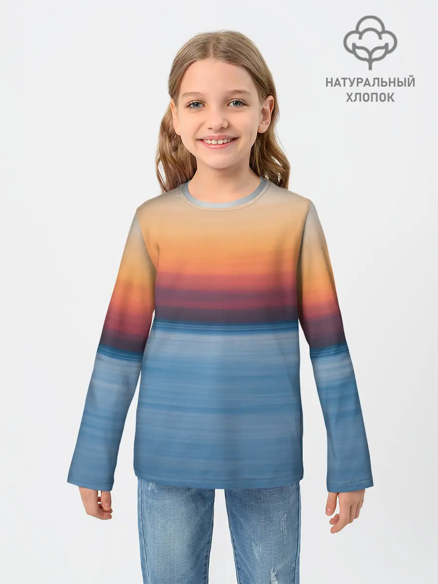 Детский лонгслив / Рассвет на берегу