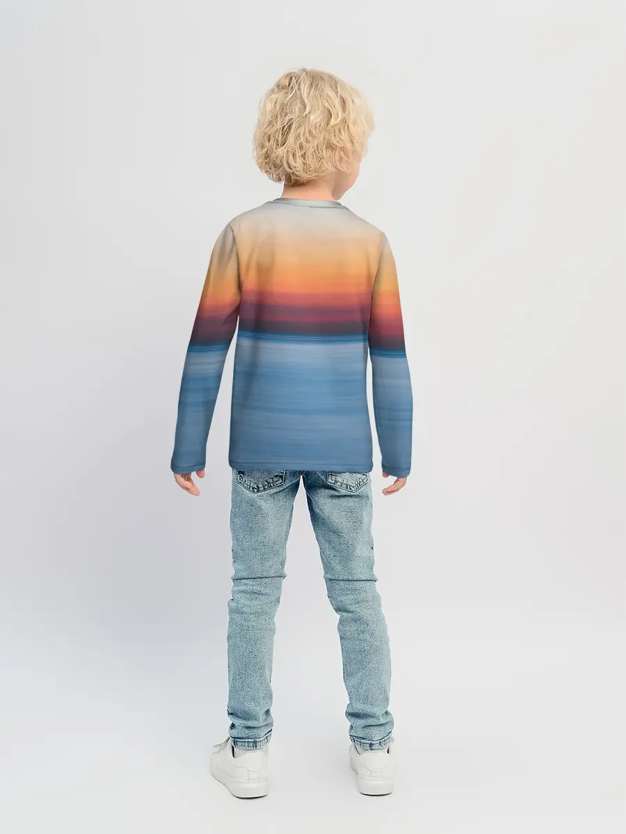 Детский лонгслив / Рассвет на берегу