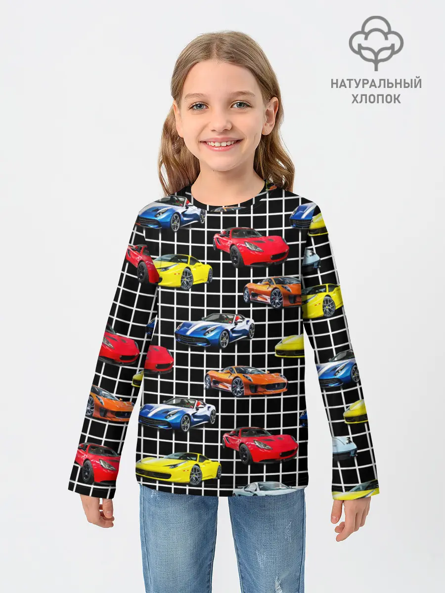 Детский лонгслив / Гоночные тачки