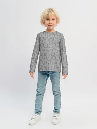 Детский лонгслив / шахматы