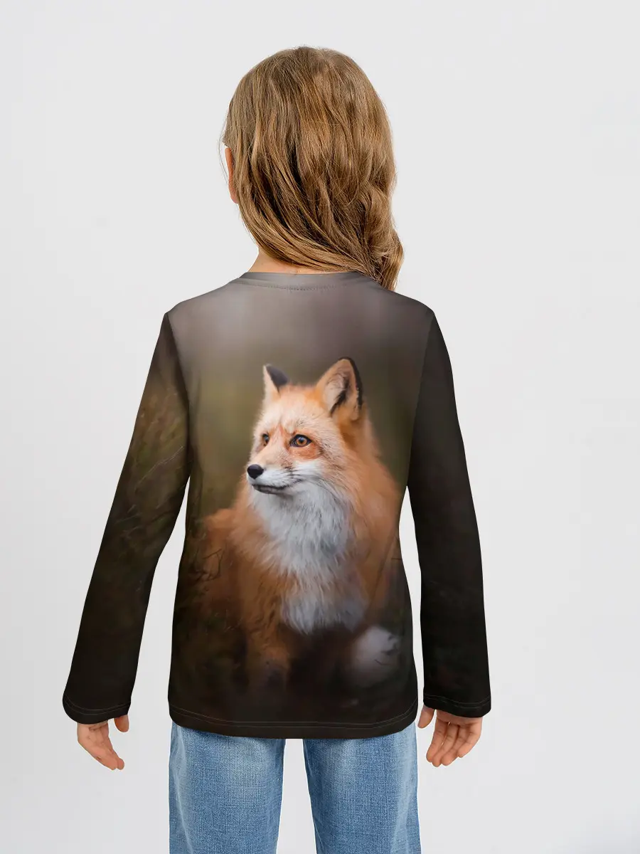 Детский лонгслив / Лиса-охотница