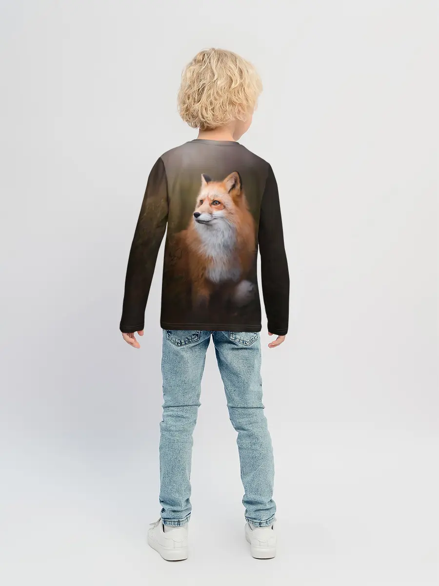 Детский лонгслив / Лиса-охотница