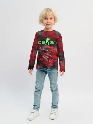 Детский лонгслив / CS GO Red heat