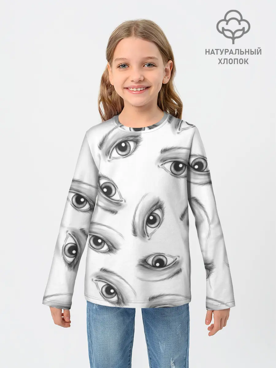 Детский лонгслив / глаза