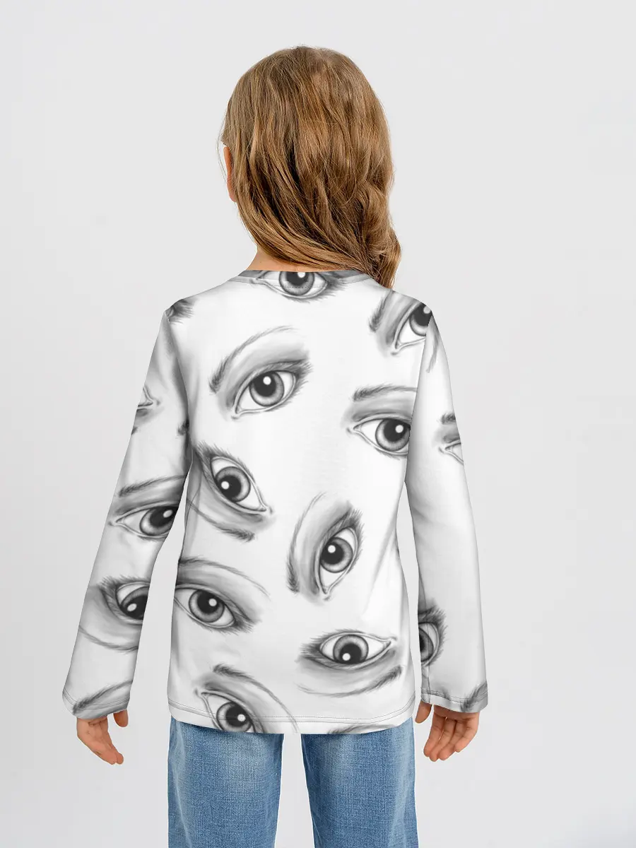 Детский лонгслив / глаза