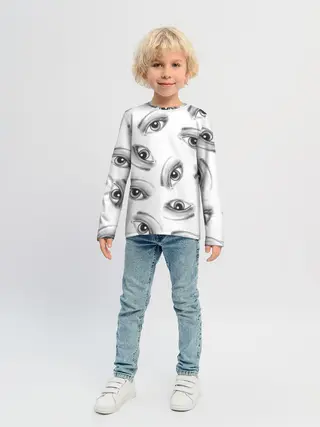 Детский лонгслив / глаза