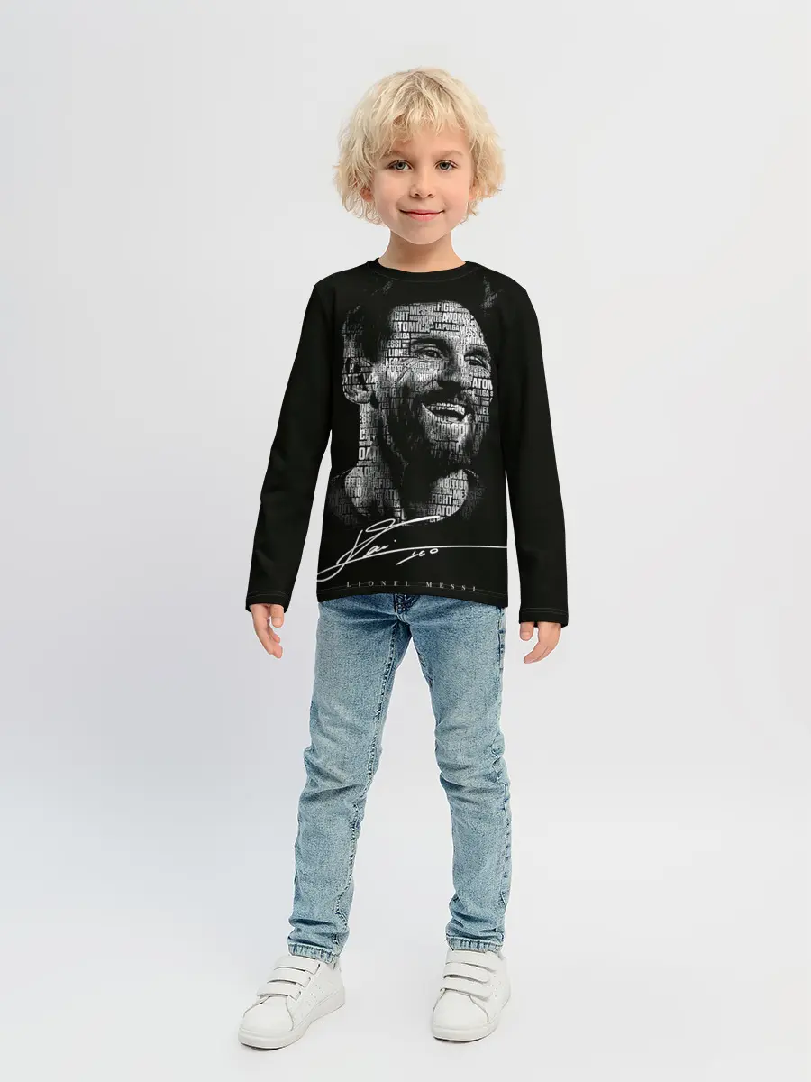 Детский лонгслив / Лионель месси с автографом